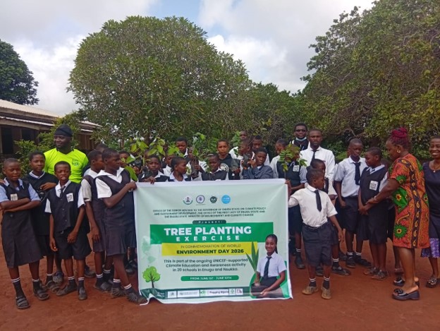 Tree planting campaign with students of Community Secondary School Edem, Enugu State